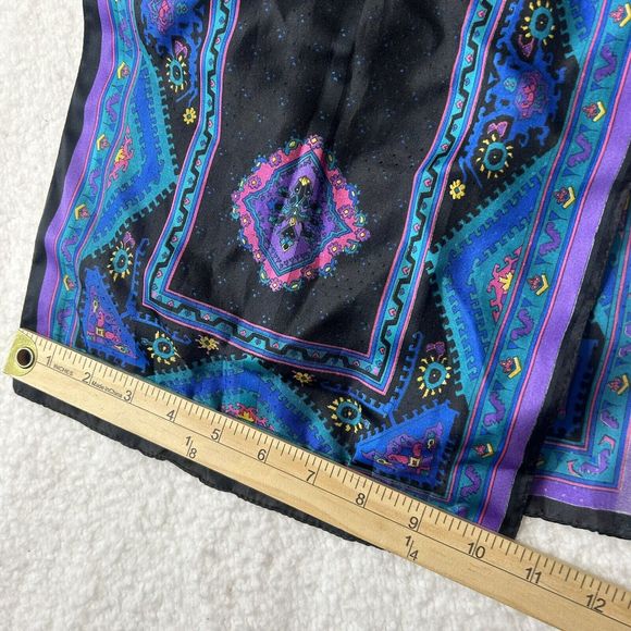 Unbranded Women’s Rectangular Scarf Blue Art Aztec Classic Career Travel Boho - Picture 3 of 4